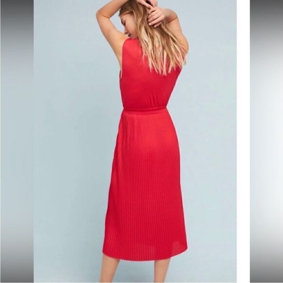 Tracy Reese pleated surplice midi dress - Picture 3 of 10